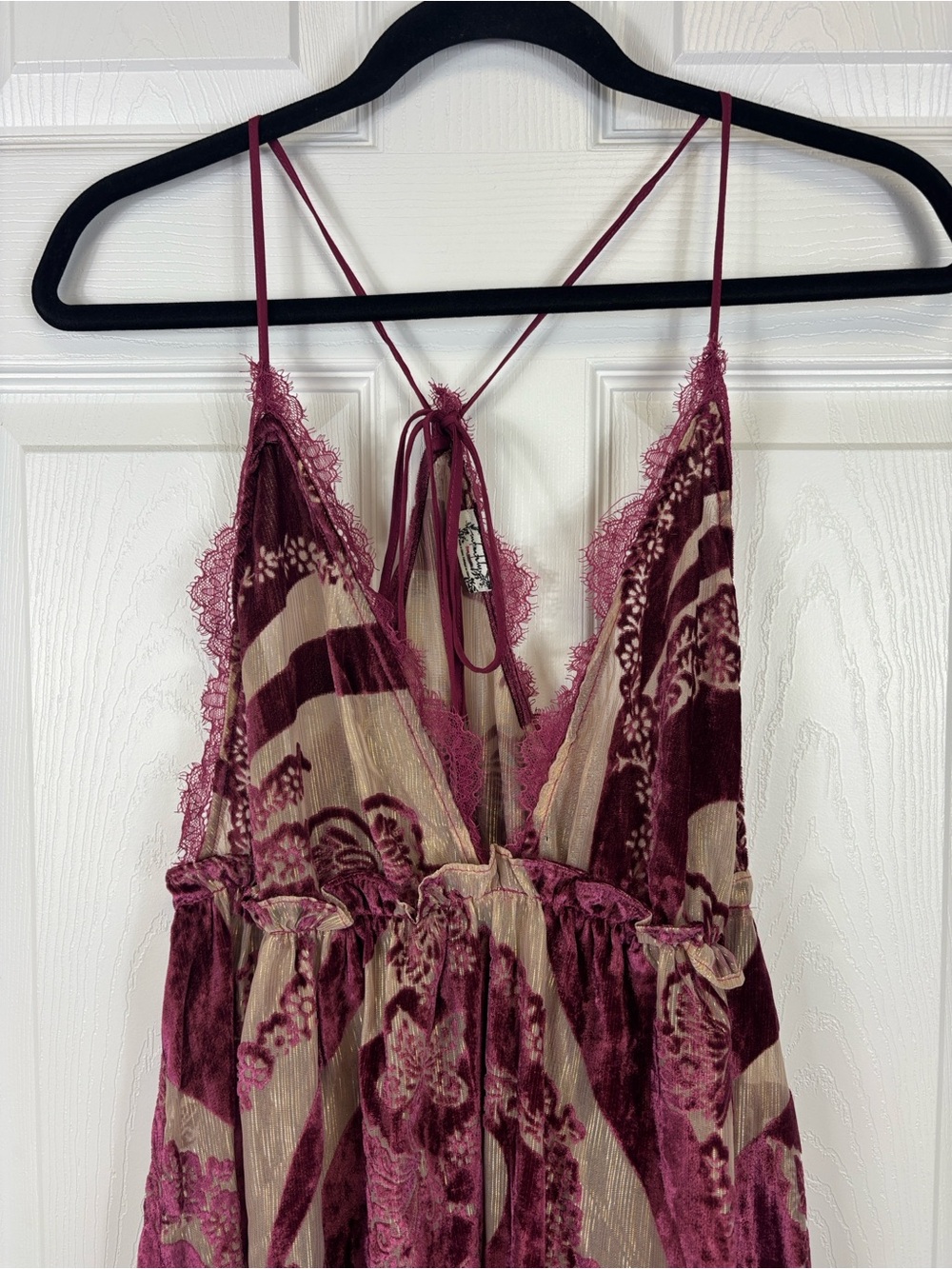 Intimately Free People Bali butterfly burnout slip dress sz sm - Picture 3 of 9